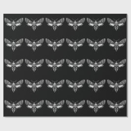Papel De Presente Casamento Gótico do Crânio Materno - Elegante Escu