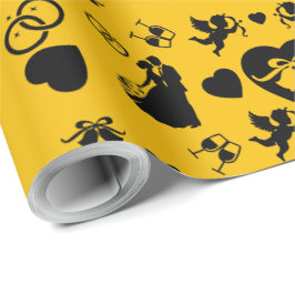 Papel De Presente Casamento Romântico De Cavalo E Carrinho