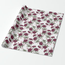 Papel De Presente Casamento Rosa Marrom