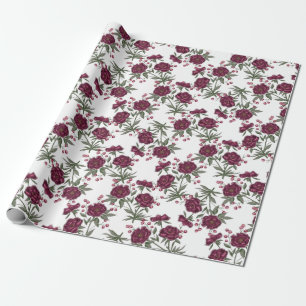 Papel De Presente Casamento Rosa Marrom