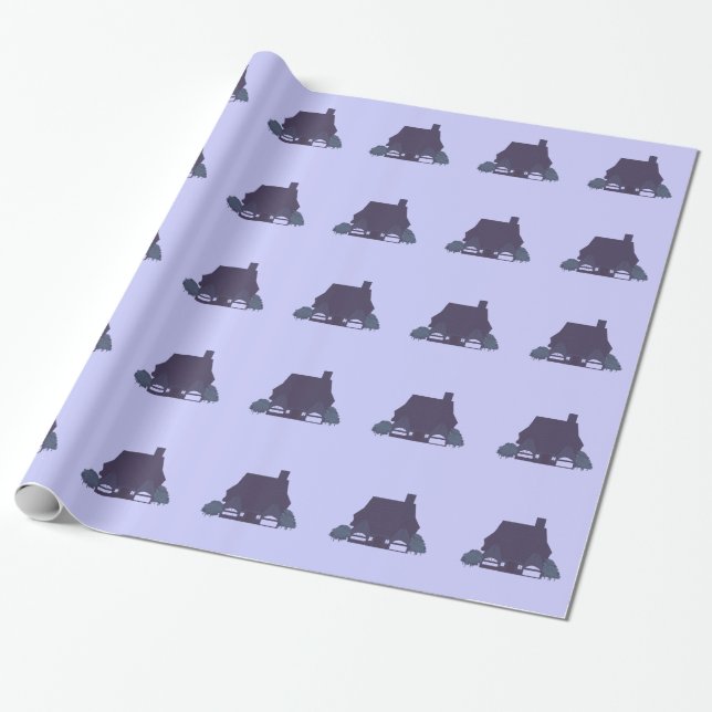 Papel De Presente Casas Aconchegantes (Desenrolado)