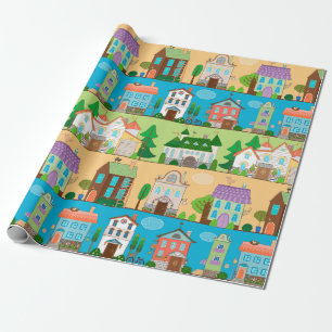 Papel De Presente Casas Bonitas