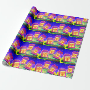 Papel De Presente Casas de Chanukah