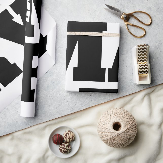 Papel De Presente 'Case-se Comigo' Proposta de Casamento Preto e Bra (Artesanato)