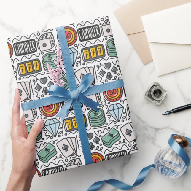 Papel De Presente Cassino de Jogos de Poker (Presentear)