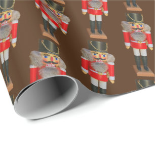 Papel De Presente Castanha Tradicional Soldado de Natal Nozes