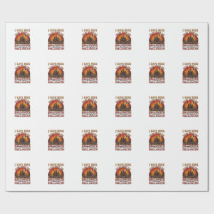 Papel De Presente Castelo Assombrado de Halloween Pronto e Assustado