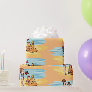 Papel De Presente Castelo de Areia na Praia