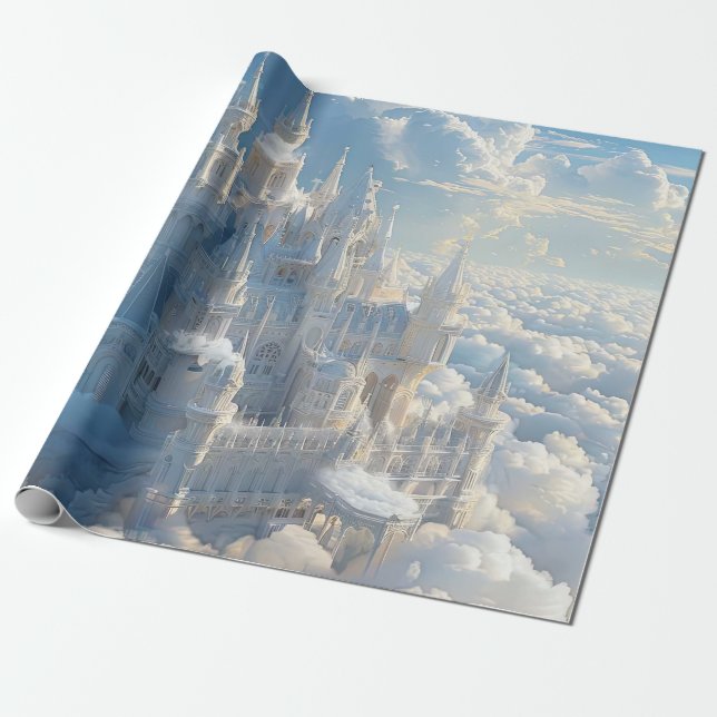 Papel De Presente castelo na nuvem (Desenrolado)