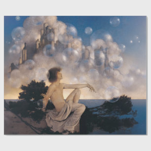 Papel De Presente Castelos no Ar de Maxfield Parrish 1904 Fantasia V