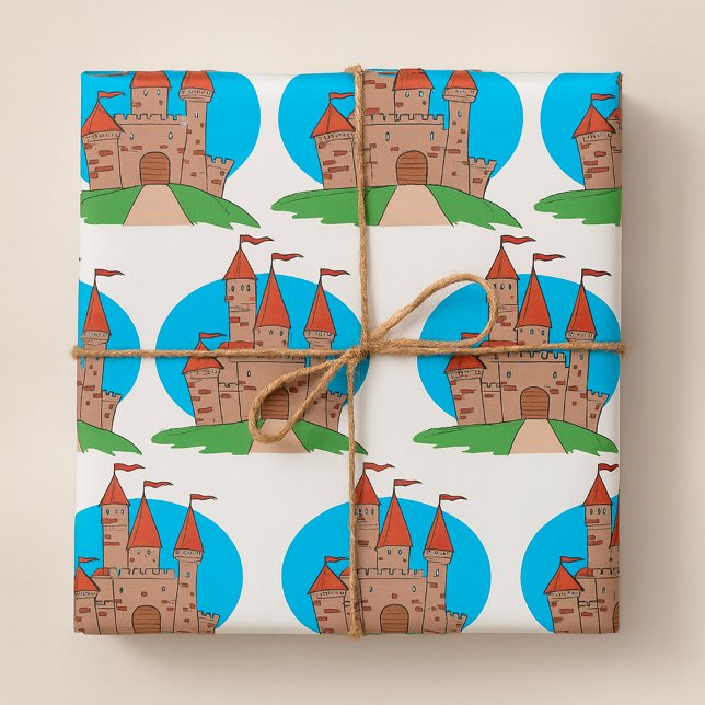 Papel De Presente Castle With Flags (Criador carregado)