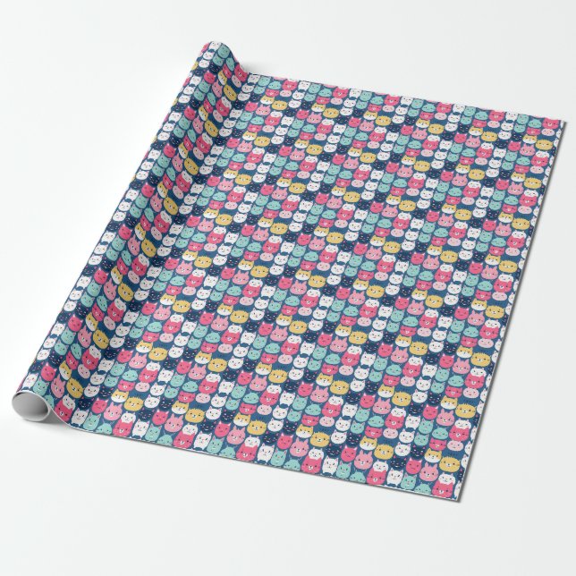 Papel De Presente Cat Art | Facas de Gato Cuto (Desenrolado)