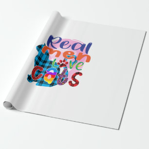 Papel De Presente Cat Art Real Men Adoram Gatos