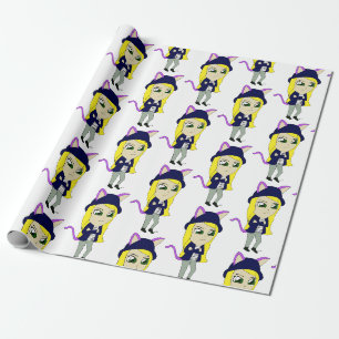 Papel De Presente catgirl chibi