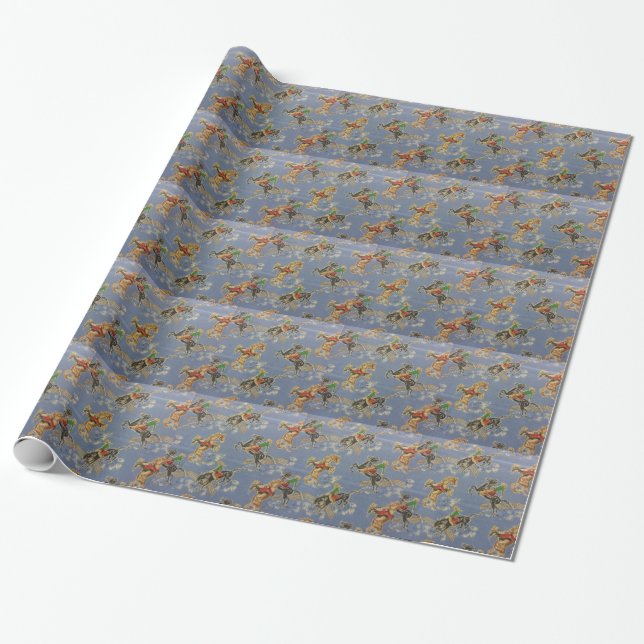Papel De Presente Cavaleiro do Bronc da vaqueira (Desenrolado)