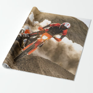 Papel De Presente Cavaleiro Motocross