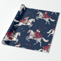 Cavaleiros de Natal Caprichosos Burgundy & Navy