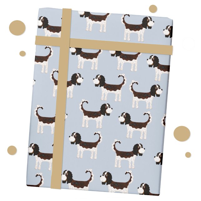 Papel De Presente Cavalier King Charles Spaniel Dog (King Charles Cavalier Spaniel dog wrapping paper roll)