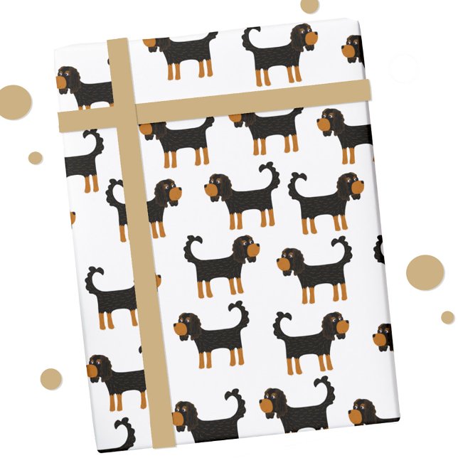Papel De Presente Cavalier King Charles Spaniel Dog (Spaniel dog fun gift wrap )