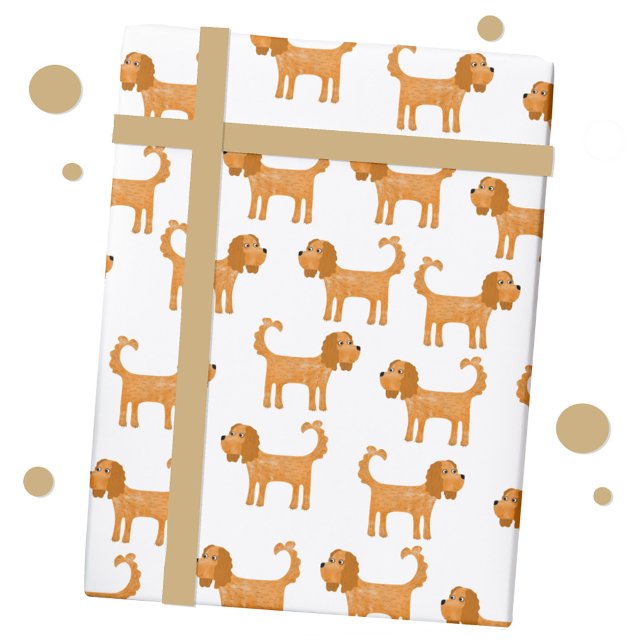 Papel De Presente Cavalier King Charles Spaniel Dog (Spaniel dog gift wrap)