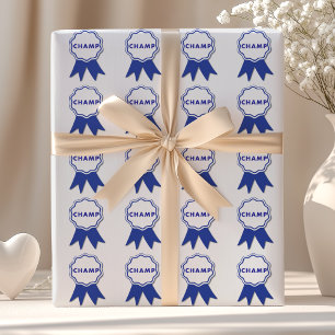 Papel De Presente Cavalo Blue Ribbon