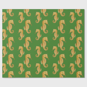 Papel De Presente Cavalo-da-costa verde