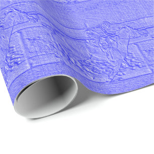 Papel De Presente Cavalo de corrida azul Pastel do puro-sangue da