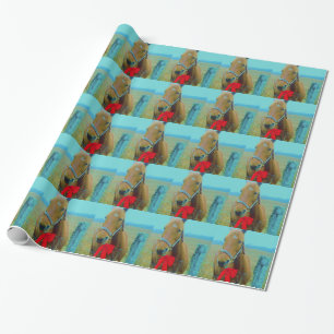 Papel De Presente Cavalo de Natal retrô