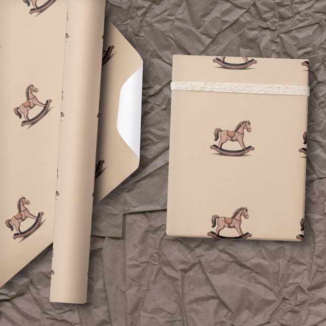 Papel De Presente Cavalo de Rocco (Rocking Horse Wrapping Paper)