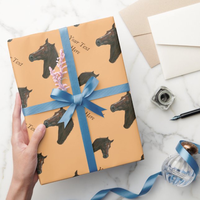 Papel De Presente Cavalo-do-castanho-do-cavalo (Presentear)