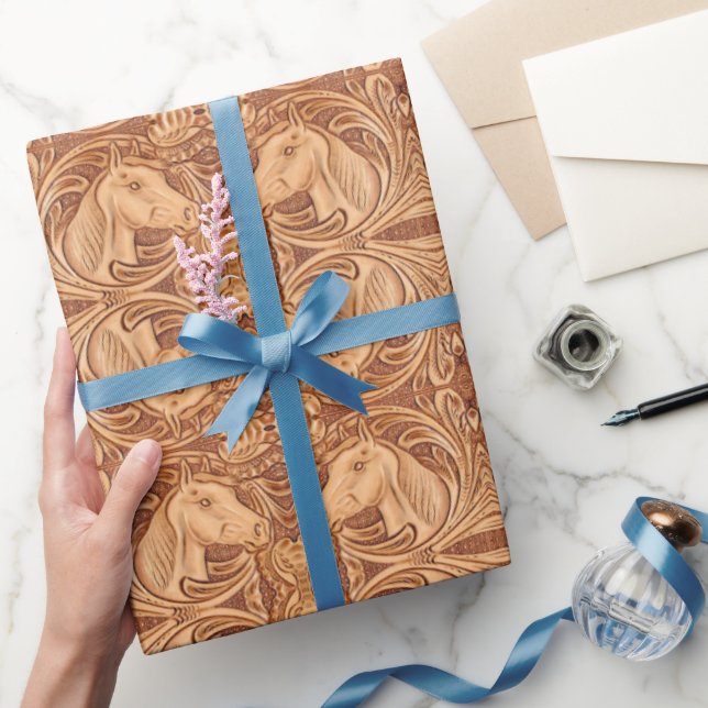 Papel De Presente cavalo equestre de couro russo do oeste (Presentear)