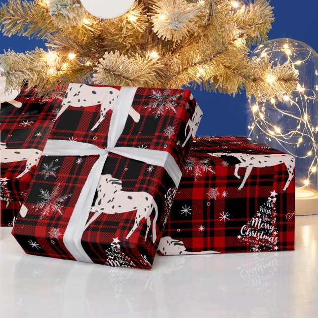 Papel De Presente Cavalo Equestre Vermelho Natal Personalizado (Feriados)