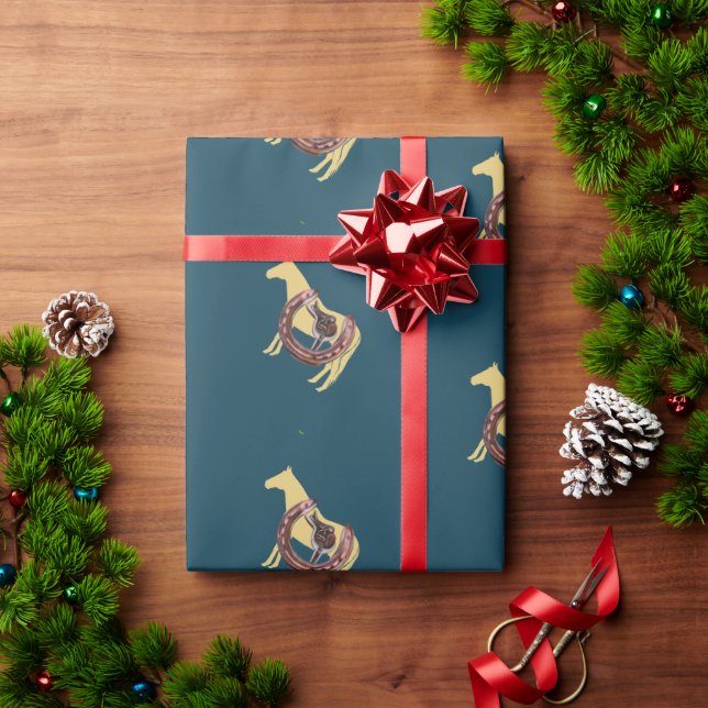 Papel De Presente cavalo, sela de sapato (Presente de Natal)