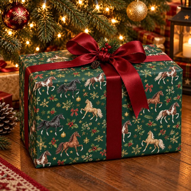 Papel De Presente  Cavalos American Saddlebred Natal  (Criador carregado)