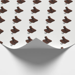 Papel De Presente Cavalos - Cor da sela do taco equestre pré-desidra