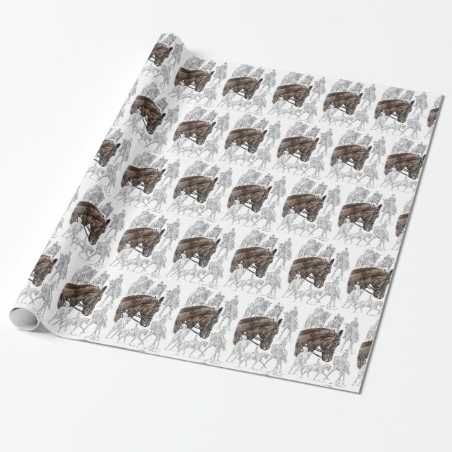 Papel De Presente Cavalos de Dressagem Coletados FEI (Desenrolado)