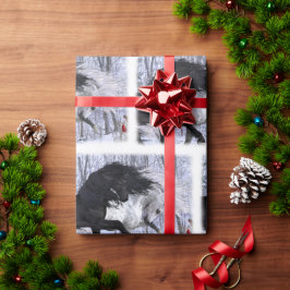 Papel De Presente Cavalos de Natal de 2022