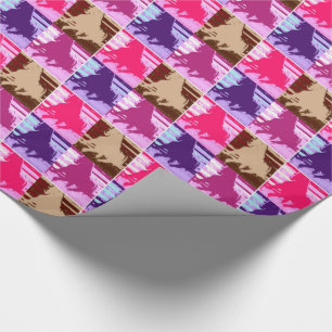 Papel De Presente Cavalos de pop Art