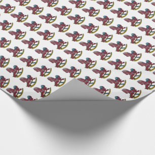Papel De Presente Cavalos Enroscados