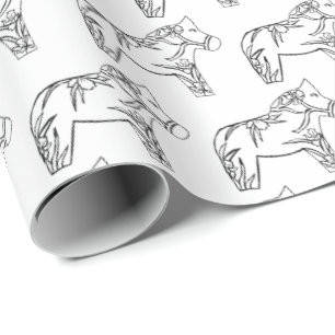 Papel De Presente Cavalos Íris