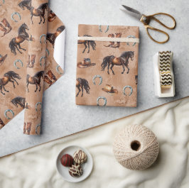 Papel De Presente Cavalos Ocidentais
