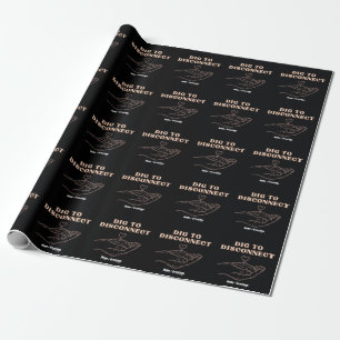 Papel De Presente Cavar para Desconectar Jardim de Atenção Plena e E