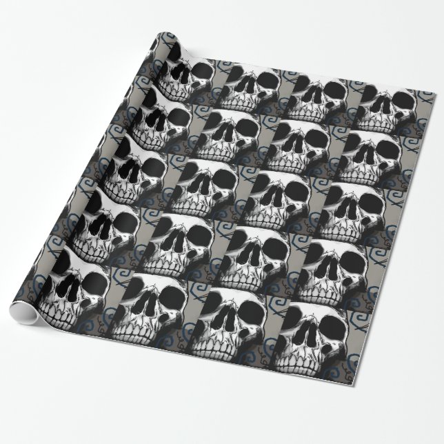 Papel De Presente Caveira (Desenrolado)