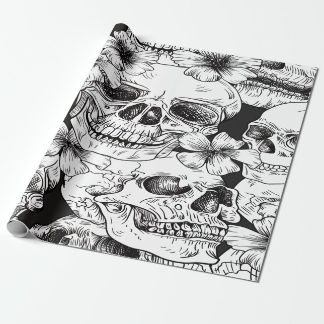 Papel De Presente Caveira (Desenrolado)