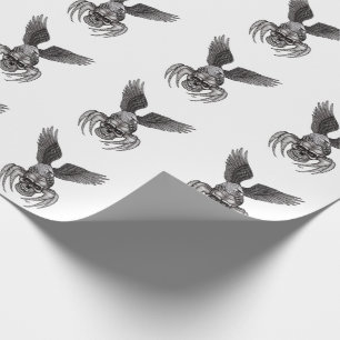 Papel De Presente Caveira-aranha com águia