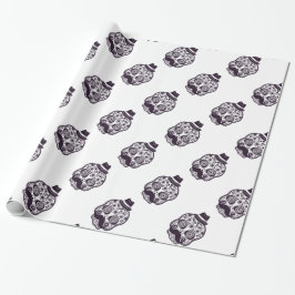 Papel De Presente Caveira de Açúcar com Chapéu Fedora