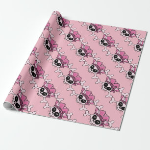 Papel De Presente Caveira do Gatinho Pirata bonito