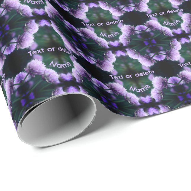 Papel De Presente Cebola de Scalhão Roxo de Flor Personalizada (Ponta do rolo)