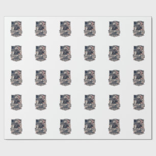 Papel De Presente Ceifador da Liberdade Patriótica Esqueleto Patriot