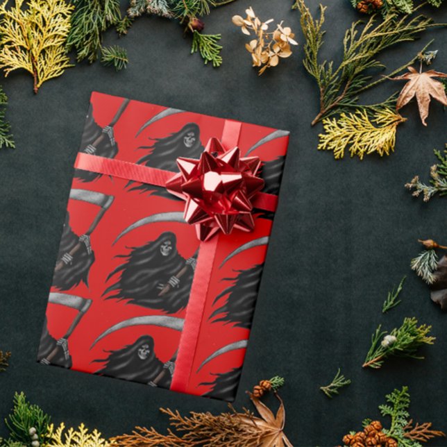 Papel De Presente Ceifador Gótico com Scythe (Criador carregado)